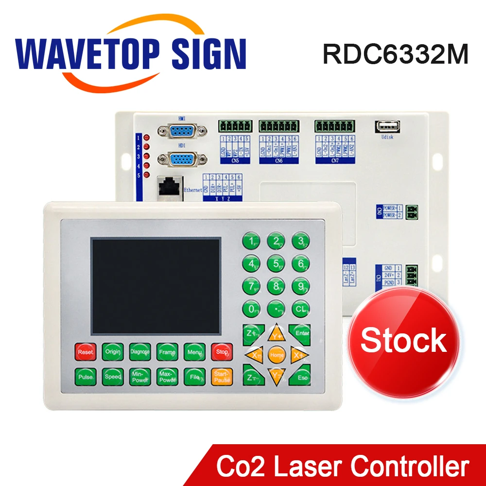 

Контроллер WaveTopSign Ruida RDC6332M для смешанной работы с CO2-лазером (металл/неметалл) для станков лазерной гравировки и резки CO2