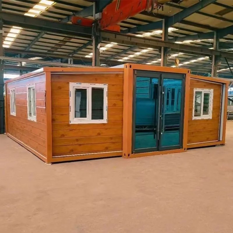 Prefab Mobile Tiny House 20Ft 40Ft Expandable Container Home Steel Structure Prefabricated Light Steel Foldable House Warehouse
