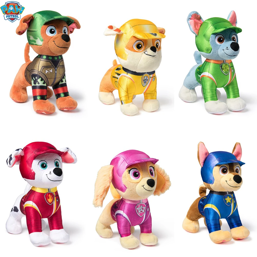 Genuine Paw Patrol 8kinds Rescue Wheels Series Plush Toy Stuffed Animal Officially Licensed Plush Toys Children Birthday Gift