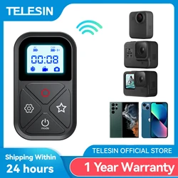 TELESIN 80M Bluetooth Remote Control For GoPro Hero 13 12 11 10 9 8 Max With Wrist Strap For Phone Action Camera Accessories