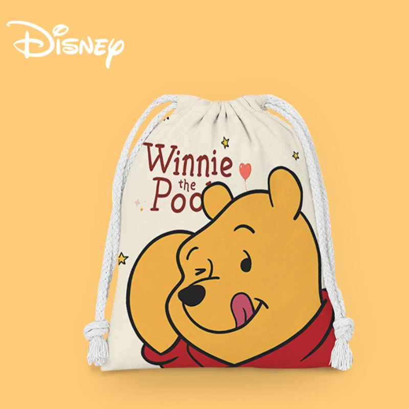 

Disney Winnie The Pooh Bundle Pocket Draw String Cartoon Cloth Bag Student Clutter Storage Bag Makeup Bag Portable Toiletry Bags