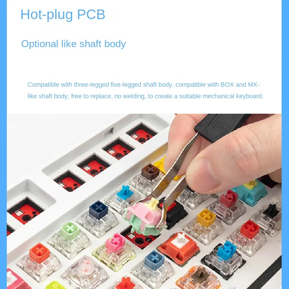 Noppoo Customized Mechanical Keyboard Kit 100% TKL Layout 108 Keys Wireless 3-Mode Bluetooth/2.4G/Type-c Hot Swap DIY RGB Parts