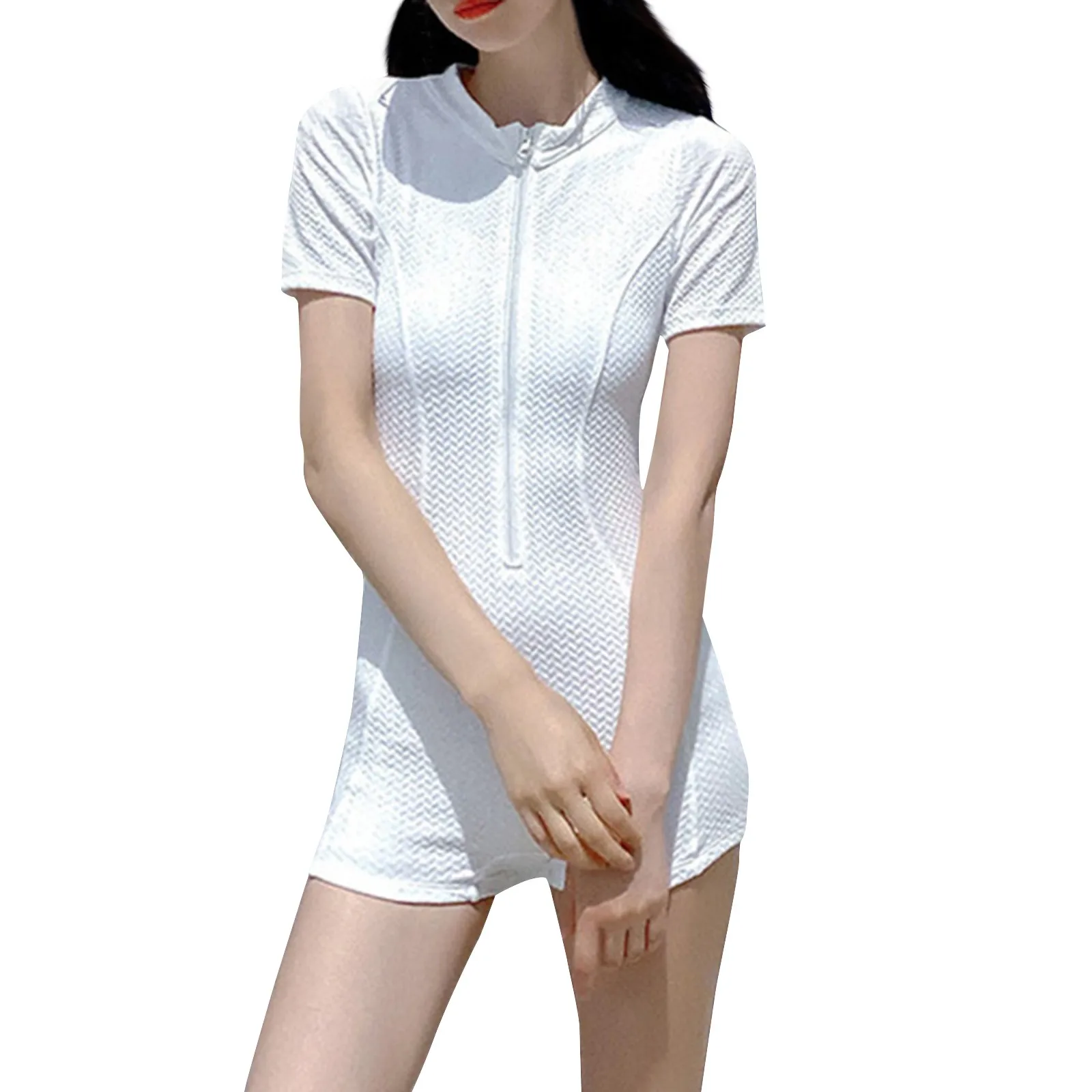 Bikini High Waist Swimsuit Sexy Women\'s Minimalist Fashionable Conservative Sunscreen One-Piece Comfortably Breathable Swimsuit
