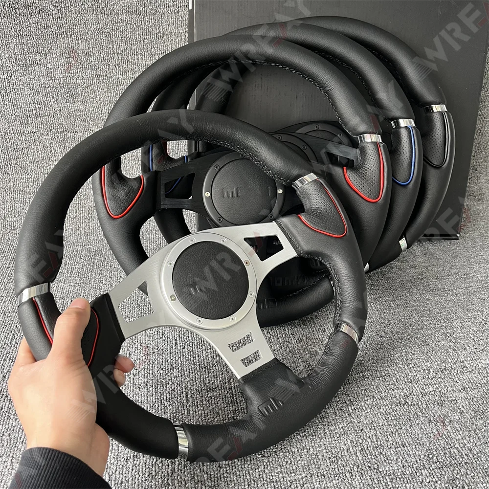 Car Sport leather Steering Wheel Racing Type 14 inches 340MM For Universal