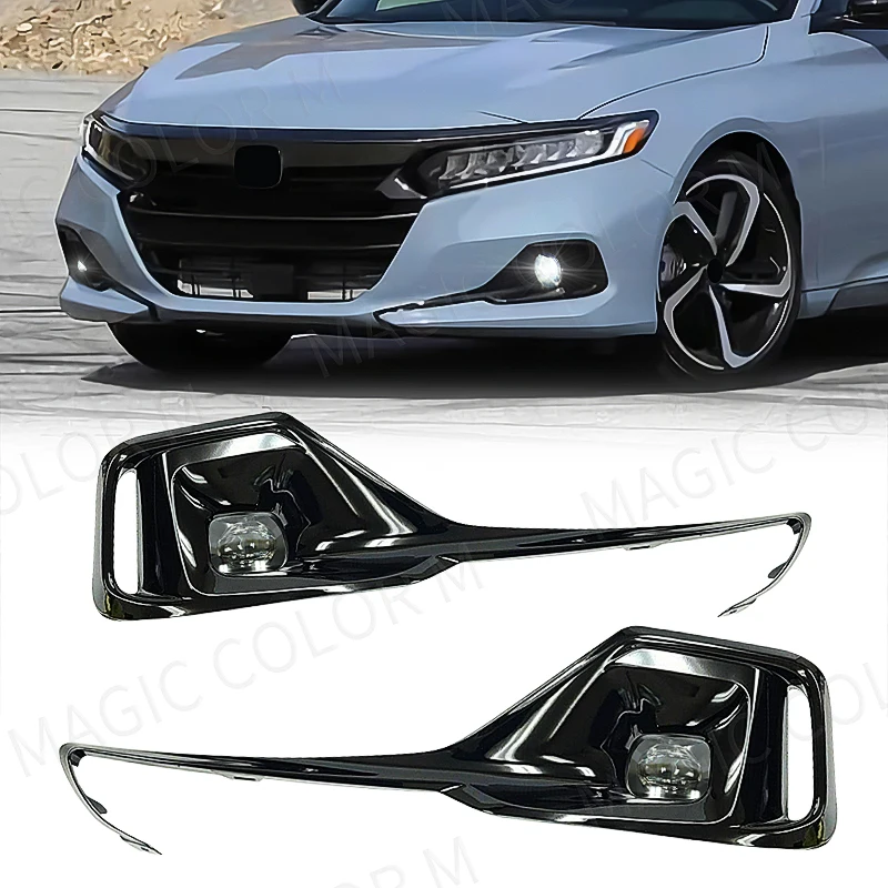 

LED Fog Lamps For Honda Accord 2021 2022 Headlight LED DRL Daytime Running Light Fog Lamp Cover Wires Switch Car Accessories 12V