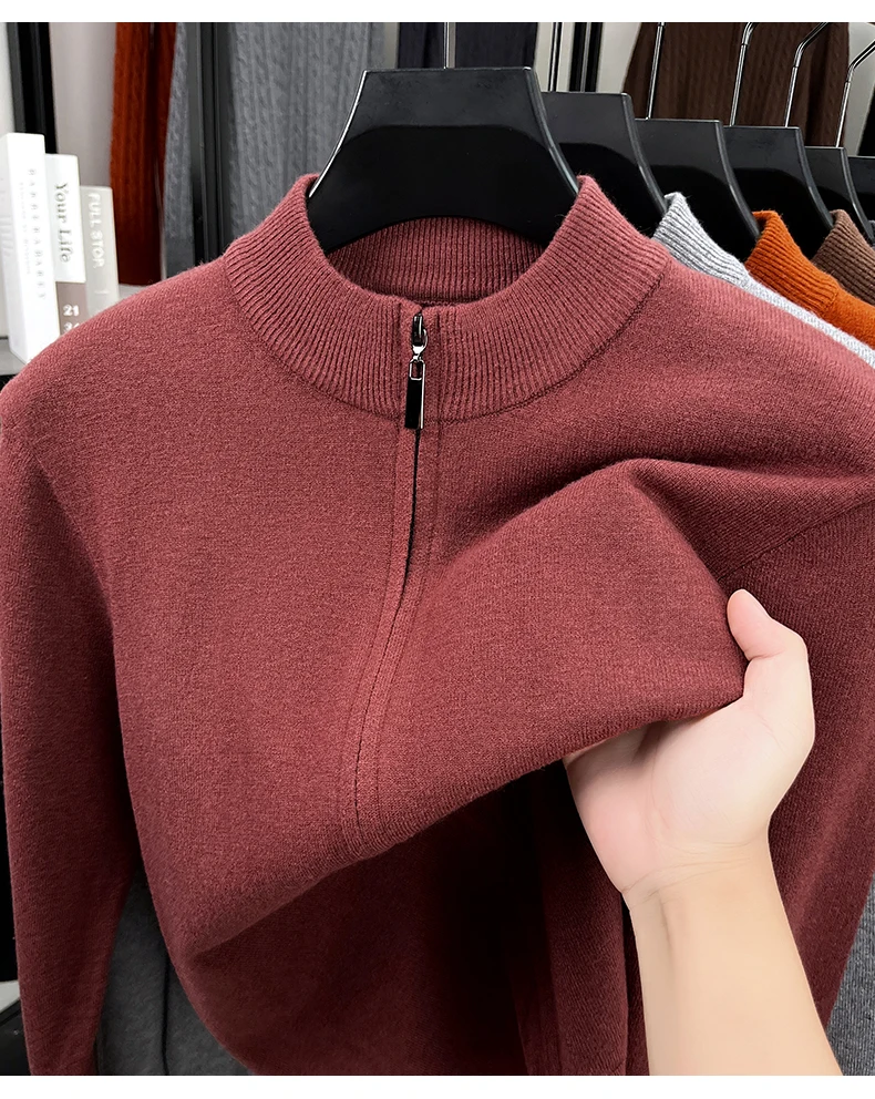 ニットカーディガン メンズ 2025 春秋 新作 メンズ カジュアル ビジネス 無地 ウールジャケット メンズセーター トレンド