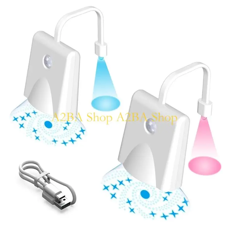 

A2BA USB Rechargeable Motion Sensing Toilet Lamp With Portable Design For Travel Automatic Motion Detection Lights