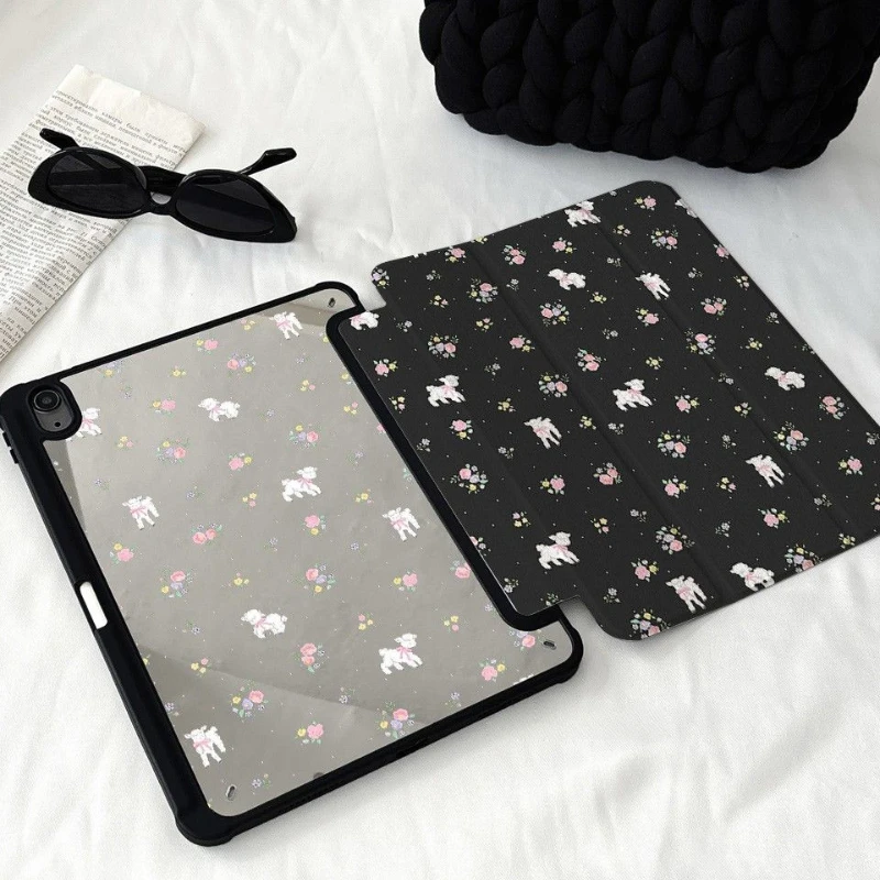 Lamb's Broken Flower for IPad Pro 11 12.9 Inch with Pencil Holder Case,For IPad Air 4/5th Generation 10.9 Inch Air 13 11 Mini 6