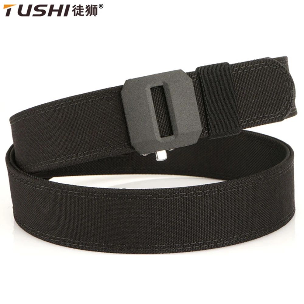 

TUSHI New Military Belt for Men Sturdy Nylon Metal Automatic Buckle Police Duty Belt Tactical Outdoor Girdle IPSC Accessories