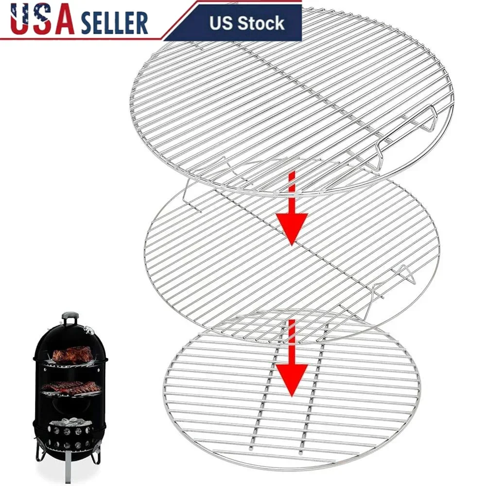 Juego de rejillas de cocina Weber Smokey, cocina de montaña 7432 85042 63013, rejillas de carbón, piezas de repuesto para parrilla ahumadora de 18 pulgadas