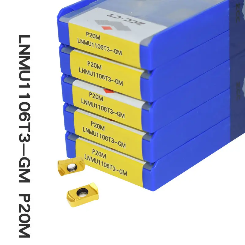 

ZCC.CT LNMU1106T3-GM GL P10M P20M P20T YBG205 LOGU Inserts LOGU030310ER-GM Fast Feed Milling Insert