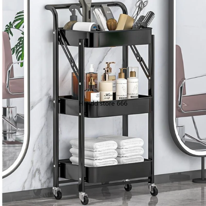 Trolley Organizer mit Rädern Möbel für Ästhetik und Schönheit Edelstahl Wagen de Service Friseur wagen tragbar