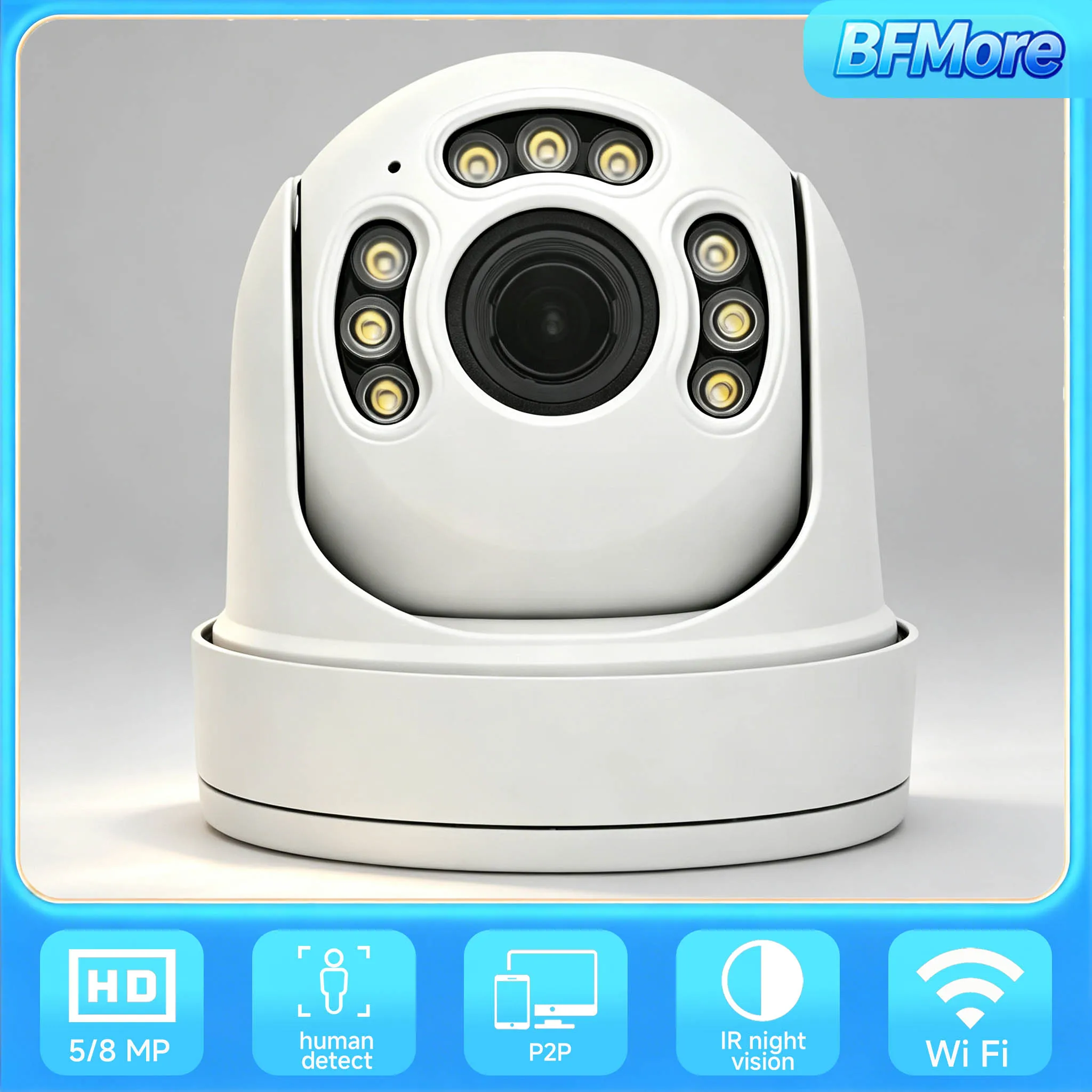 BFMore 8MP 4K IP камера 5MP Wireless WIFI 5X Zoom Speed Dome Auto Tracking PTZ Smart Home Outdoor Surveillance Camhi CamhiPro