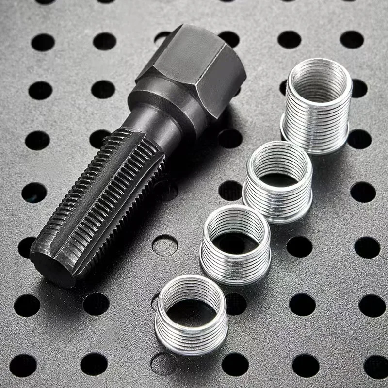 Car Tools 1 Set M14 x 1.25 Spark Plug Rethreader Kit Spark Plug Car Cylinder Thread Repair Kit 14mm Thread Repair Tool view 6