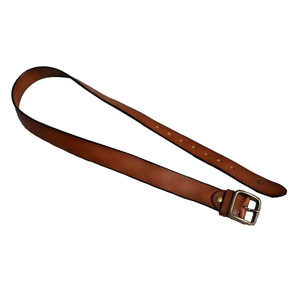 WW2 Soldaatriem Tactische uitrusting WW2 riem Toplaag koeienhuid Retro riem Koperen stevige naaldgesp Pilotenriem voor heren