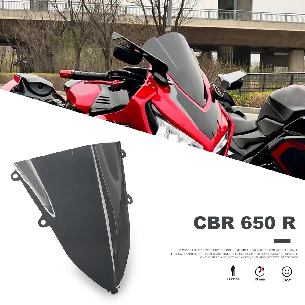 

NEW Motorcycle Screen Lens Windshield Fairing Flyscreen Kit For HONDA CBR 650 R CBR650R R 650 CBR Windscreen Wind Deflector 2025