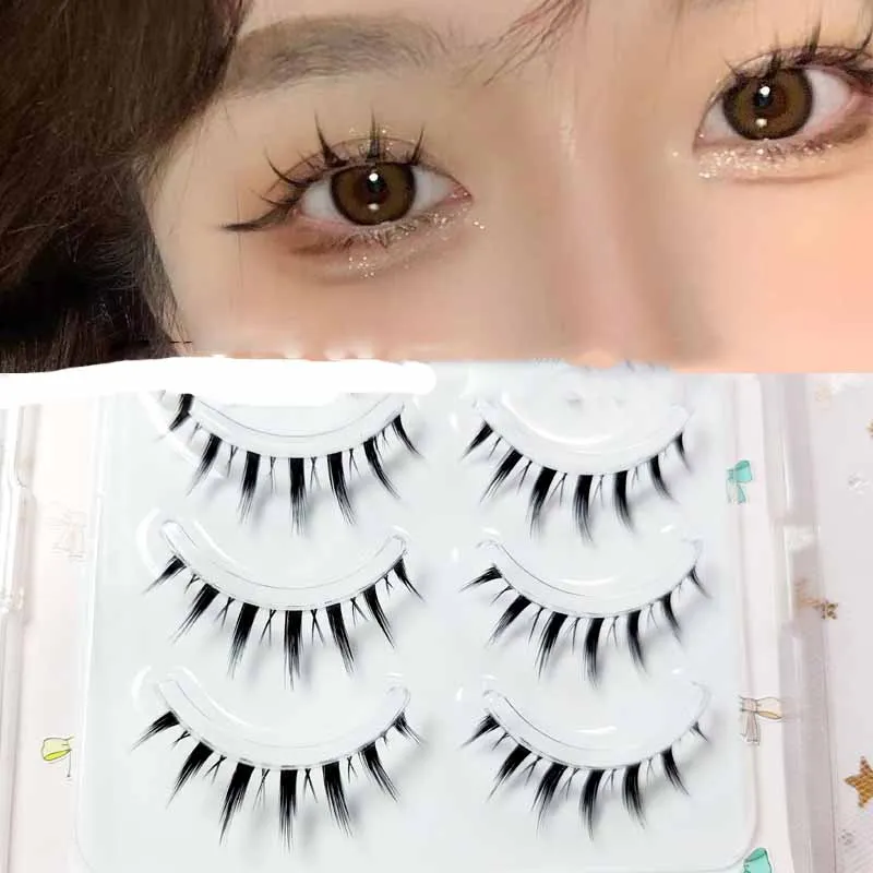 5 Pairs False Eyelashes Women Natural Japanese Serious Makeup Short Thin Eye Lash Extension Cosplay False Eye Lashes