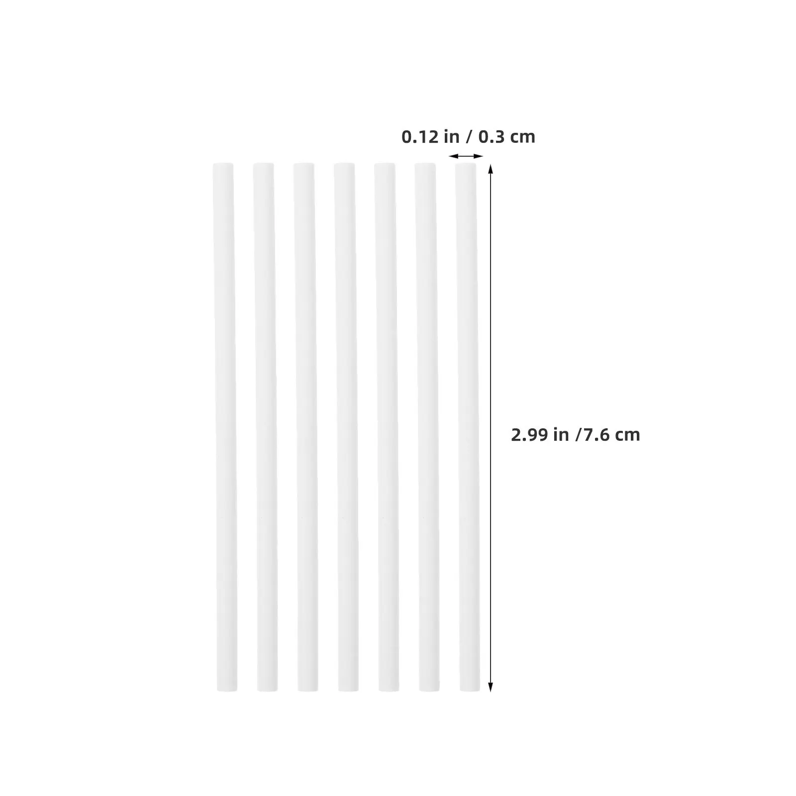 300Pcs White Paper Lollipop Sticks 7.6cmx3mm Cake Pop Rods for DIY Candy Making Cake Supplies Lollipop Sticks Paper view 6