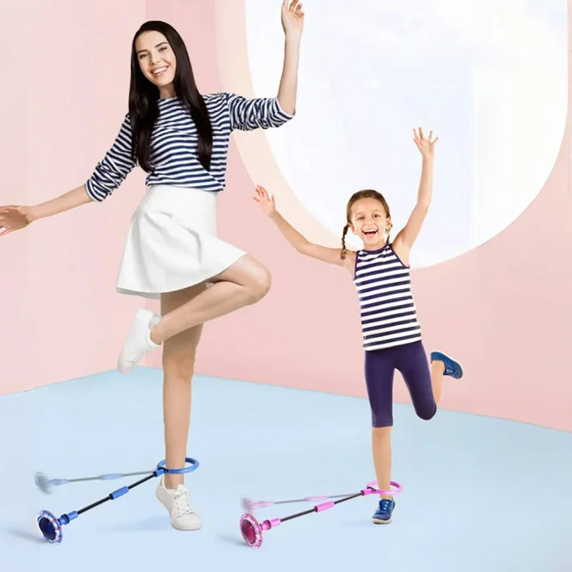Flash Jumping Rope Ball Kids One Foot Outdoor Fun Sports Children Jumping Force Reaction Training Swing Ball Child-parent Games