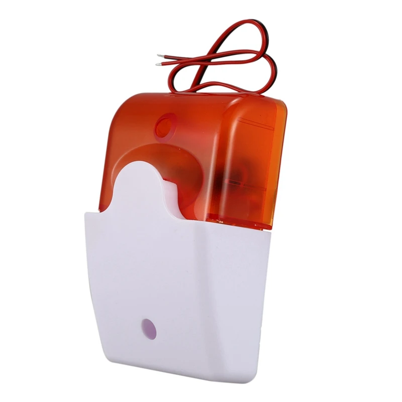 Mini sirena de advertencia estroboscópica con cable, alarma de sonido duradera, luz intermitente, bocina de sonido, sistema de alarma de seguridad para el hogar, DC 12V, nuevo, 2 uds.