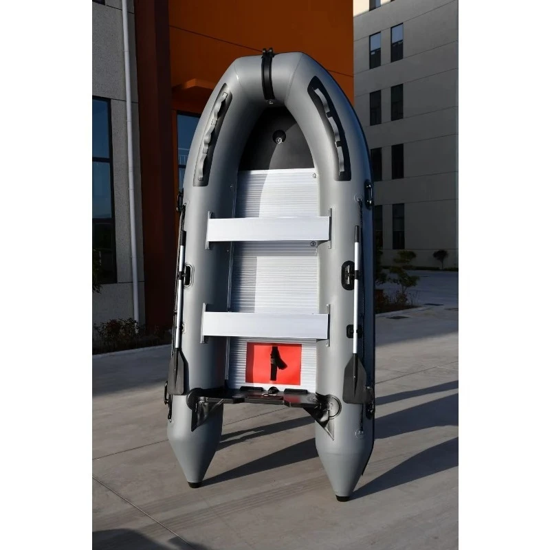 3.8m Rubber Rescue Boat Inflatable Airdeck Boat for Fishing Sightseeing Cruising Sport Leisure Entertainment Outboard
