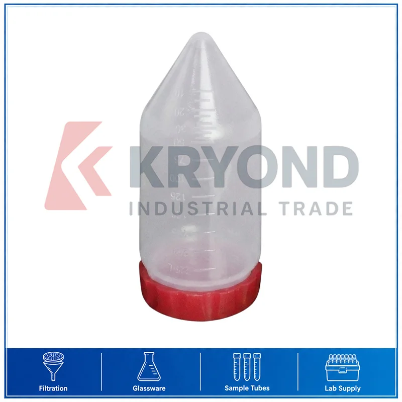 LABSELECT CT 302 225 225mL Conical Bottom Centrifuge Tube Wide Caliber PP Screw Cap DNase RNase Free Nonpyrogenic 7000xg 4PCS