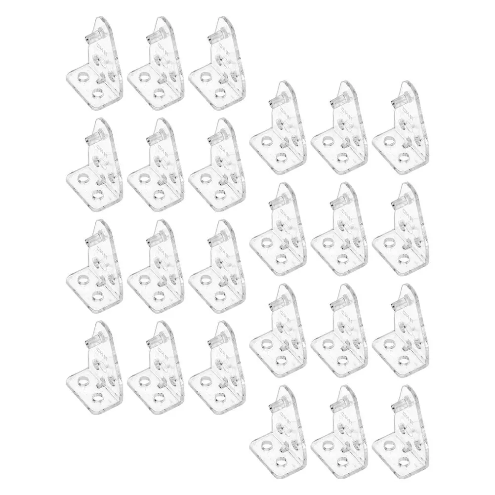 Soportes de sujeción para persianas de plástico transparente, Clips de soporte de riel inferior de 1 pulgada, repuesto seguro para persianas horizontales, 24 Uds.