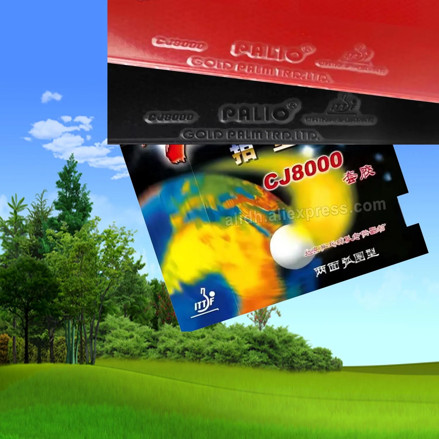 

Palio CJ8000 Pips-In Table Tennis PingPong Rubber with Sponge Hardness 36-38