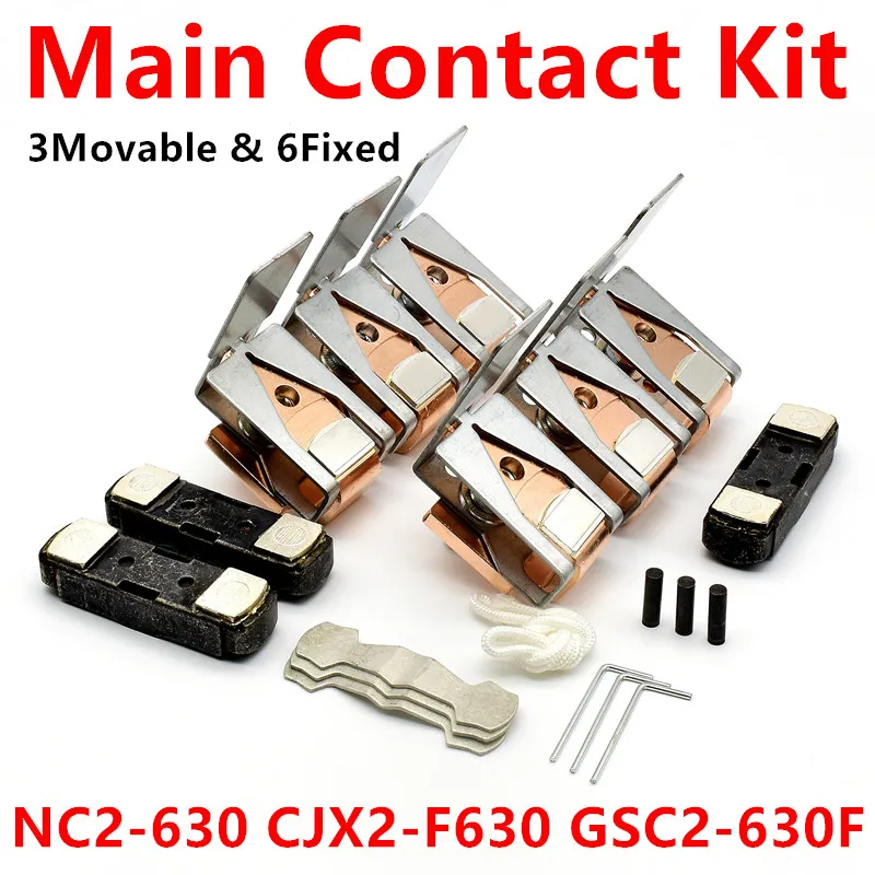 Main Contact Kit For NC2-630 CJX2-F630 CJX4-630F GSC2-F630 Moving And Fixed Contact Set Contactor Replacement Kit Spare Parts