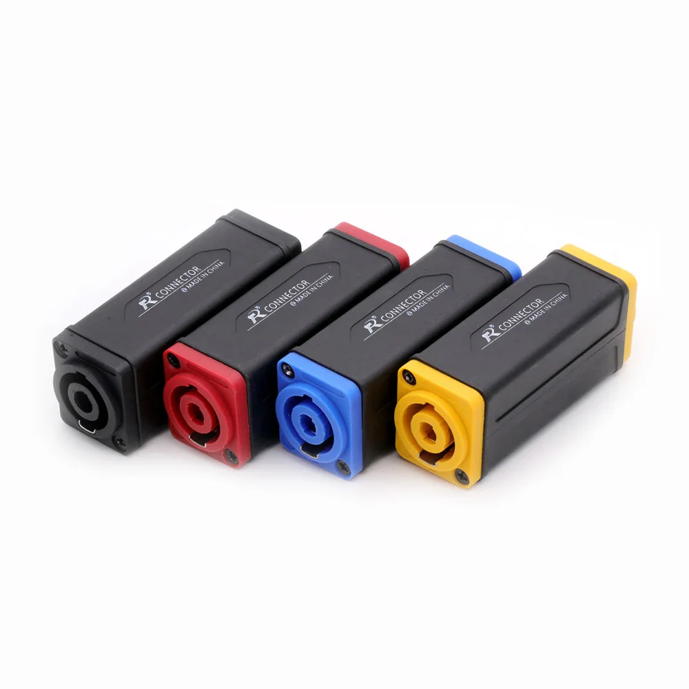 1pc New Arrival 4PIN Speakon/PowerCon Coupler Adapter Extender Audio Speaker Panel mount straight connector 4colors available