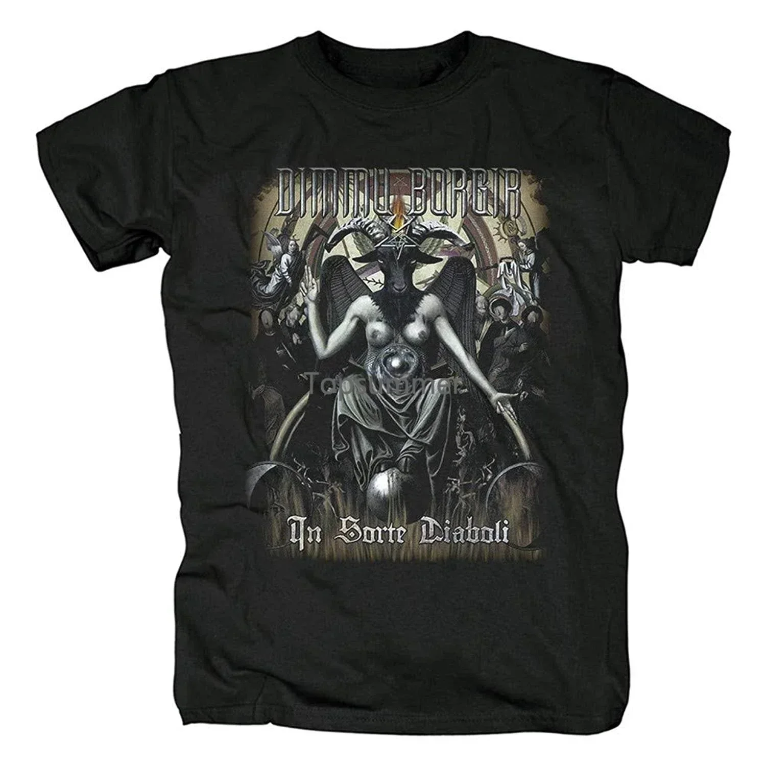 

Men'S Tshirt Short Sleeve Shirt Dimmu Borgir Rock Tee Women Hiphop Shirts(2)