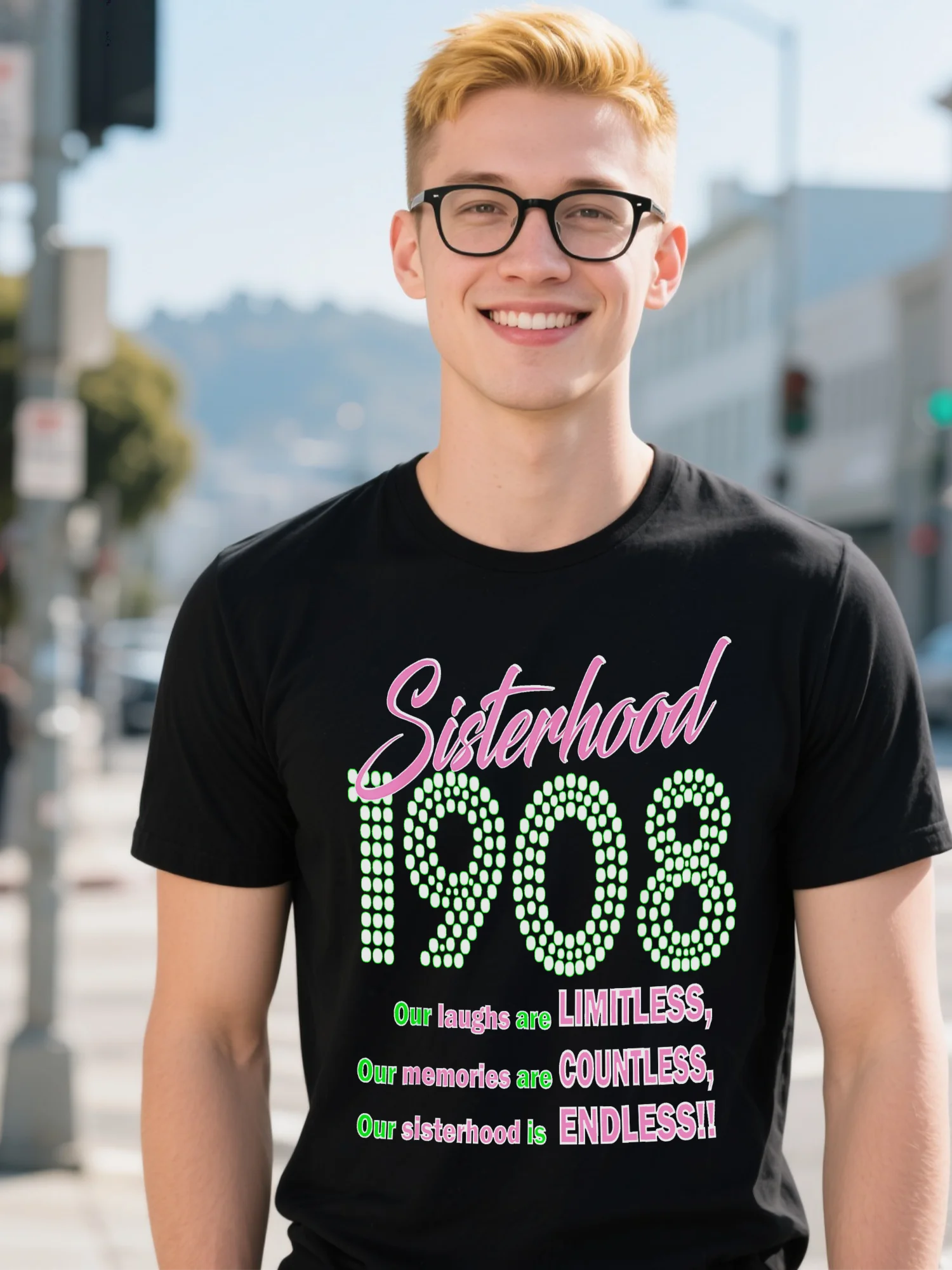 

High Street Men's Streetwear Tee - Black Pop Art Graphic Print, Lightweight Fabric for Men, Unisex Design