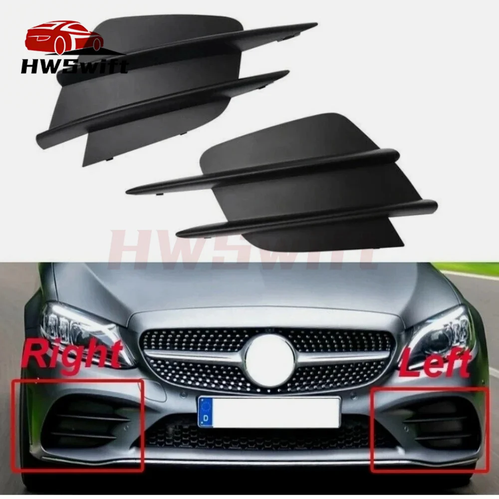 Front Bumper Fog Lamp Grille For 2019-2021 Mercedes-Benz Chass W205 C-Class C300 2.0L 2058857202 2058857302 New Cars Accessories