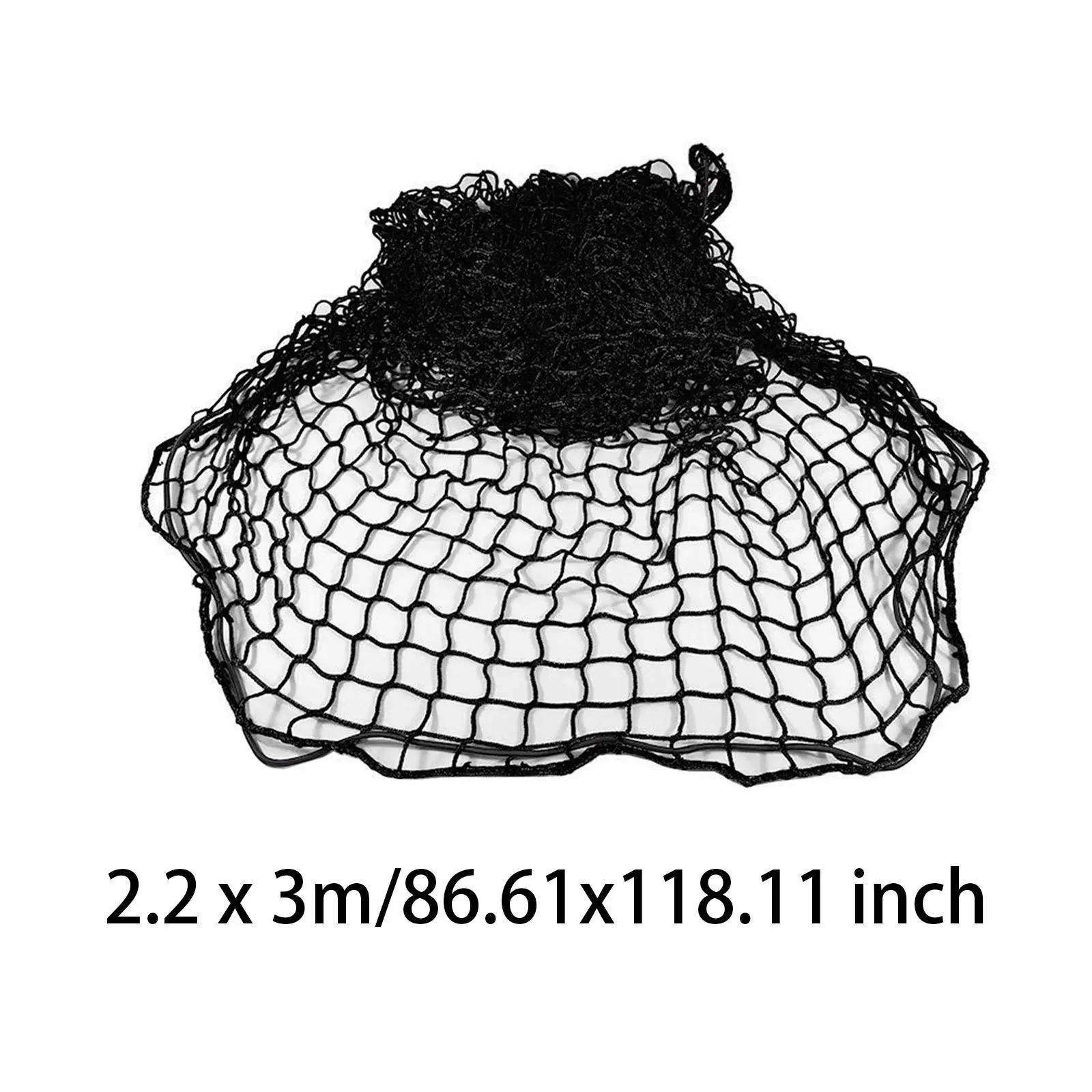 Universelles Gepäcknetz, Gepäcknetz, 2,2x3 m Reisegepäcknetz aus Nylon, Schwarz, Hochbelastbar