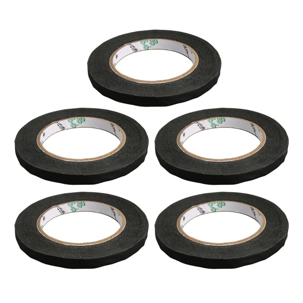 10 Rolls 1cm Width Nail Art Adhesive Tape 20m Length Black UV Protection Manicure Tape Anti-Tanning Nail Protective Tape