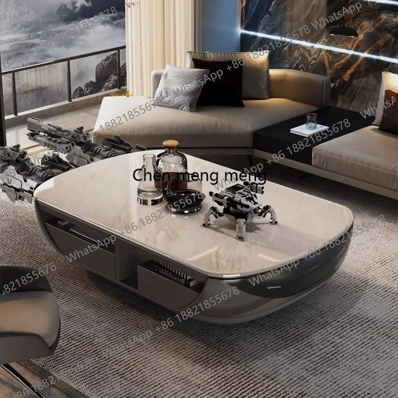 E182 Nordic Designer Coffee Tables Luxury Storage Living Room White Coffee Tables Premium Matt Big Glam Console House Accessorie