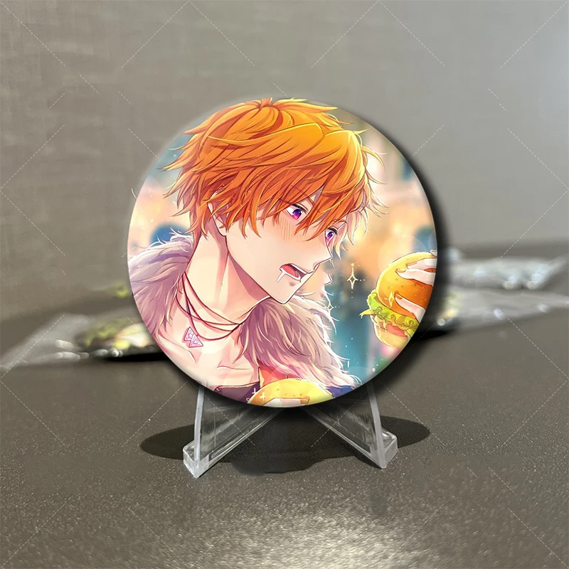 TV Cartoons Obey Me Peripheral Enamel Pins Creative Brooch Round Badge for Bag Clothes Decor Jewelry