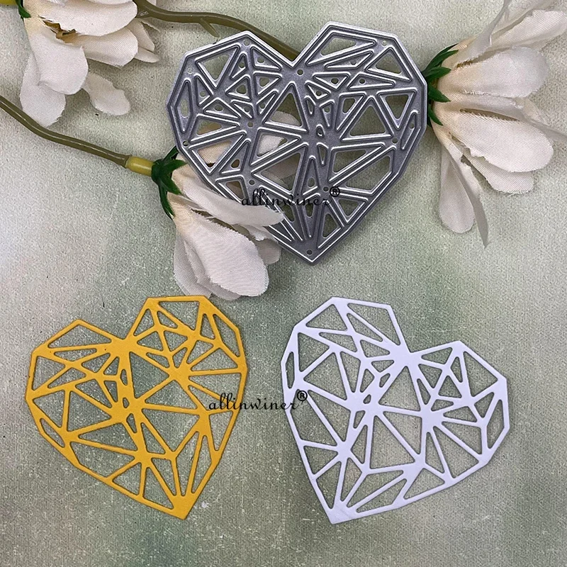 

New Heart shaped diamond Metal Cutting Dies for DIY Scrapbooking Album Paper Cards Decorative Crafts Embossing Die Cuts