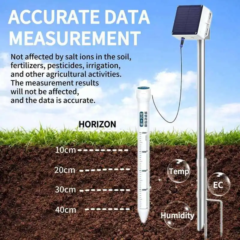 Multi Layer Soil Moisture Temperature Profile Sensor RS485 4G Wireless Soil Monitoring Probe