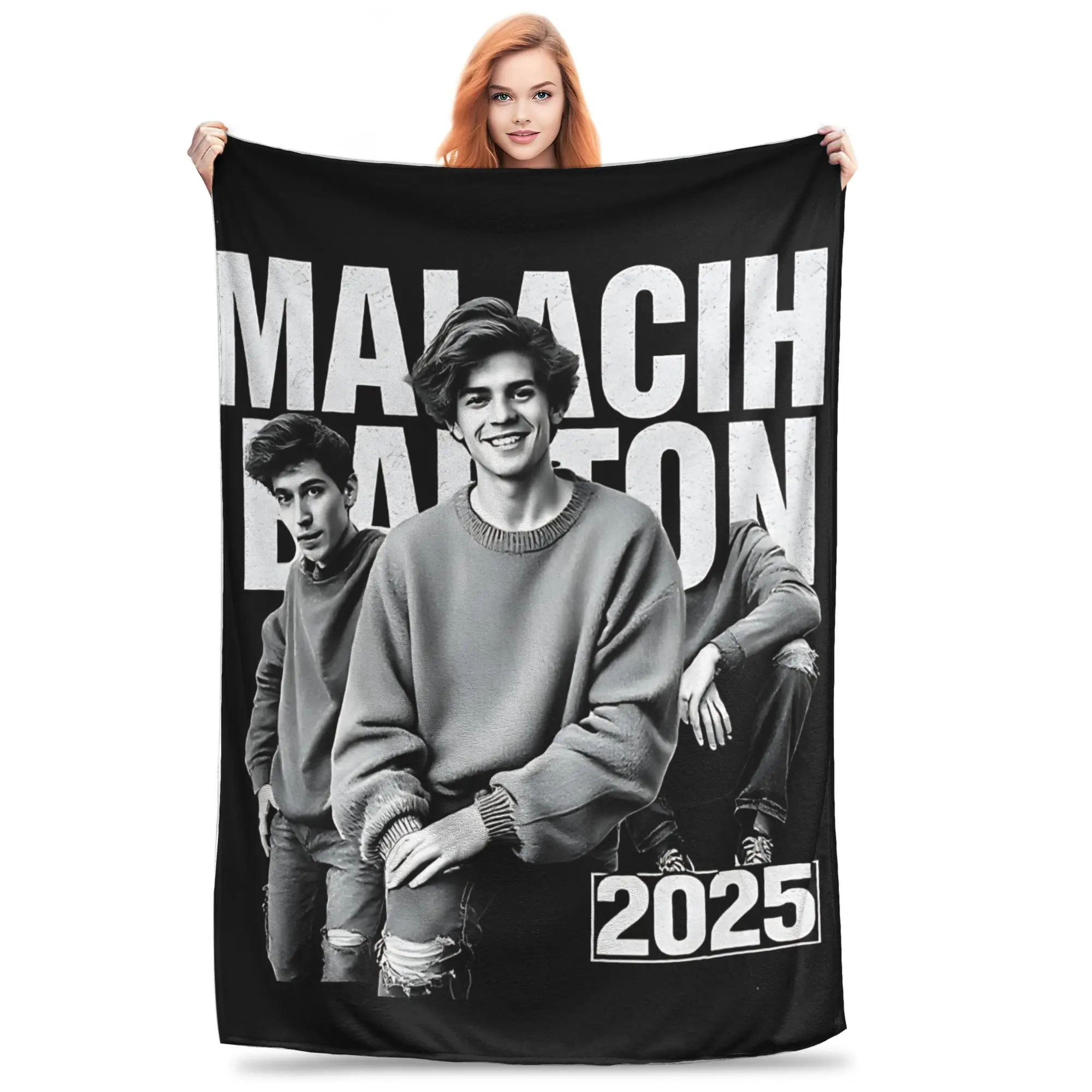 Malachi Barton Actor Tour Warm Soft Blanket  Students Plush Throw Blanket Fashion Home Decor Flannel Bedspread Sofa Bed Cover