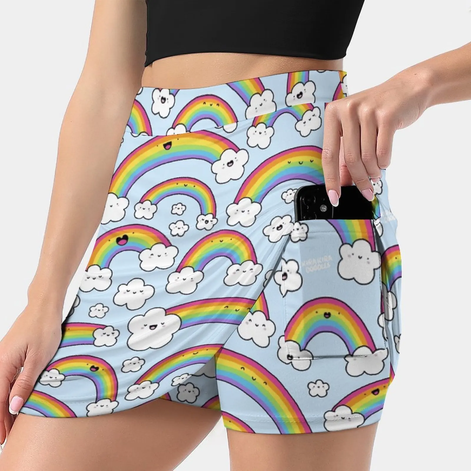 Rainbows Everywhere! Skirts Woman Fashion 2022 Pant Skirt Mini Skirts Office Short Skirt Rainbow Rainbows Pride Kawaii Doodle