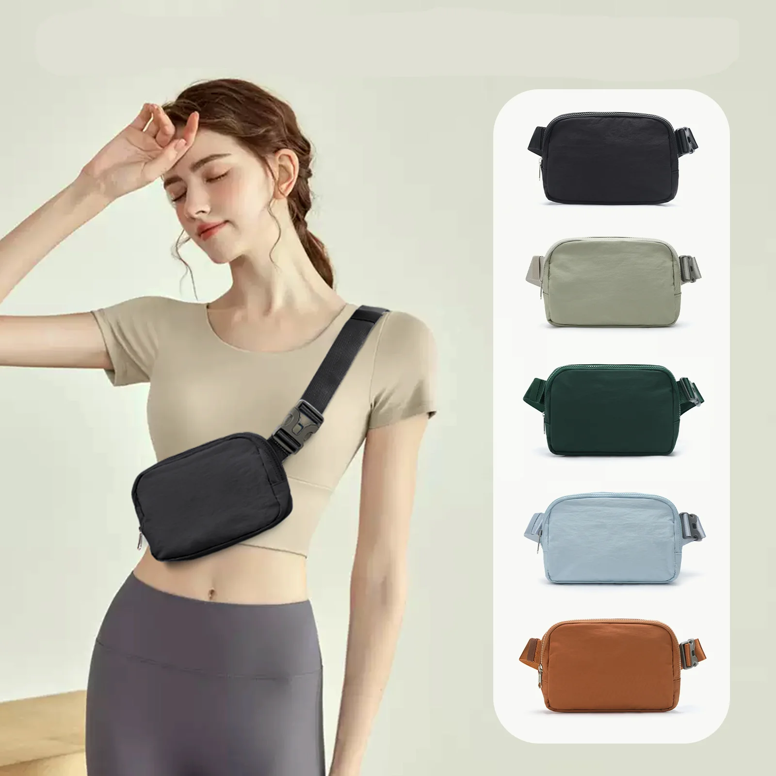 Fanny Packs Waist Pack for Women Waterproof Waist Bag with Adjustable Strap for Travel Sports Running Mini Fashion Crossbody Bag