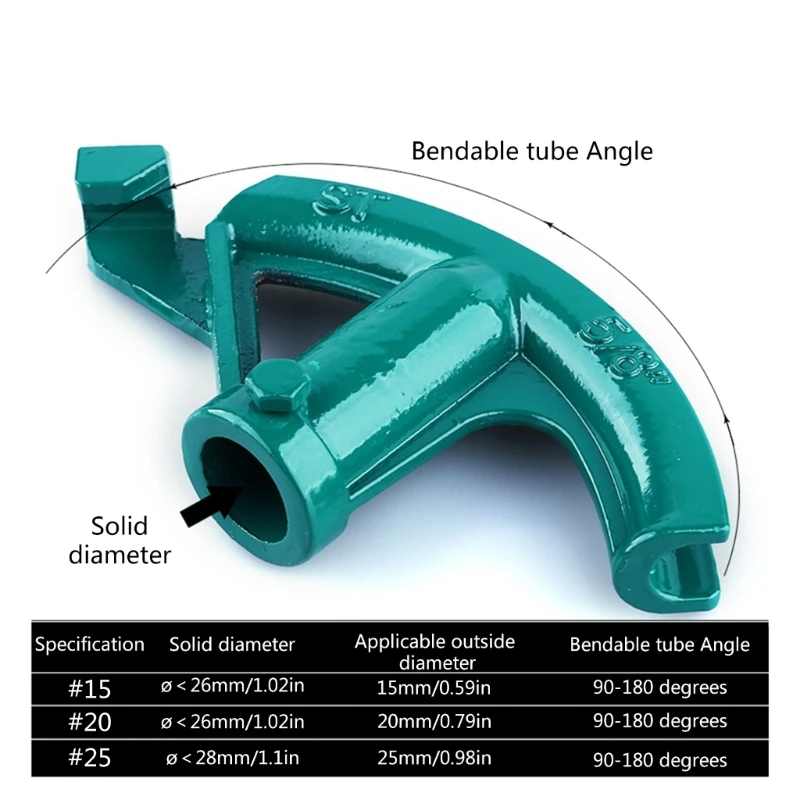 Strumento manuale essenziale per piegare tubi a 90°-180° Piegatubi per tubi in alluminio acciaio sottile Strumento Dropship