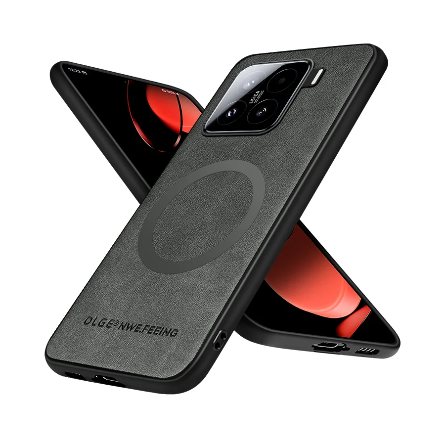

Магнитный чехол для Xiaomi 13 13T 12 12X 12S 12T 11 11T Pro Ultra Civi2 для Magsafe Wireless Charge Cover Кожаные защитные чехлы