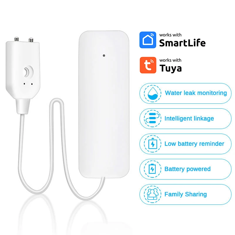 

Tuya Smart Zigbee Water Sensor Leak Detector Flood Water Leakage Alarm Work With Zigbee Gateway Hub Tuya Leakage Water Sensor