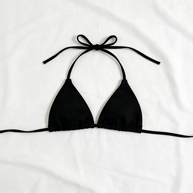 Top de fiesta Y2K Joker, estilo europeo y americano, sexy, de color liso, con cuello de encaje, bikini, chaleco con tirantes para verano, playa y vacaciones.