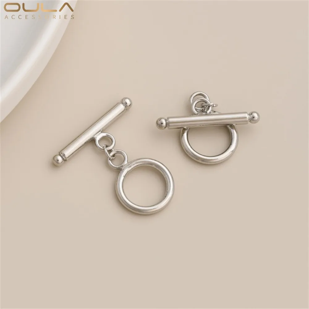 

1pcs Copper-plated White Gold Irregular-shaped OT Buckle, Round and Oval Diy Pearl Necklace Accessory Connection Buckle