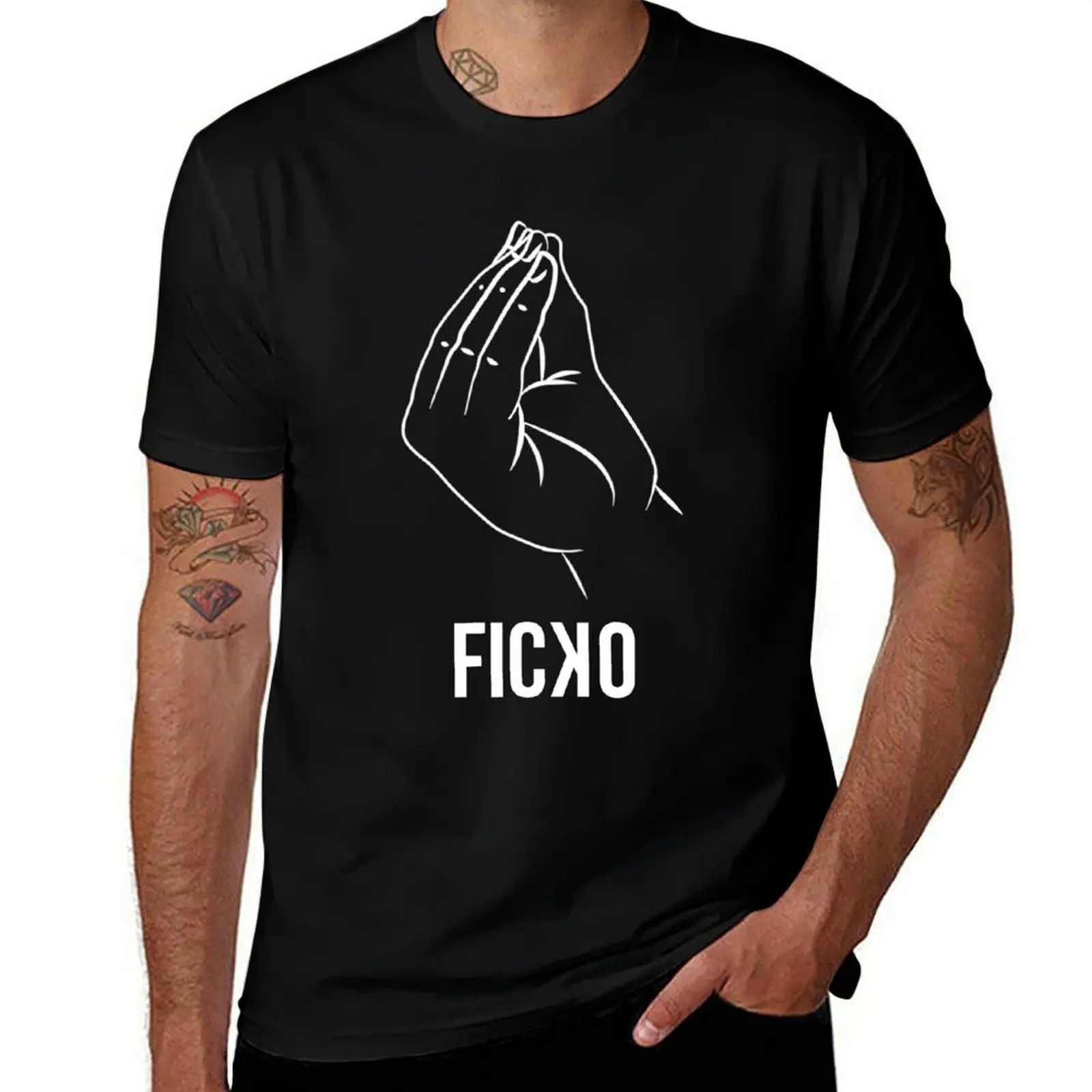 

Ficko Lustiges Handzeichen T-Shirt Cool Dry Performance T-Shirt