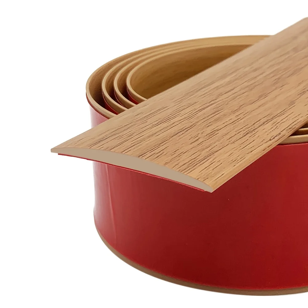 4cm Wide Self-Adhesive PVC Floor Transition Strip, Wood Grain Design, Floor Edge Decoration, Door Gap Threshold strip.