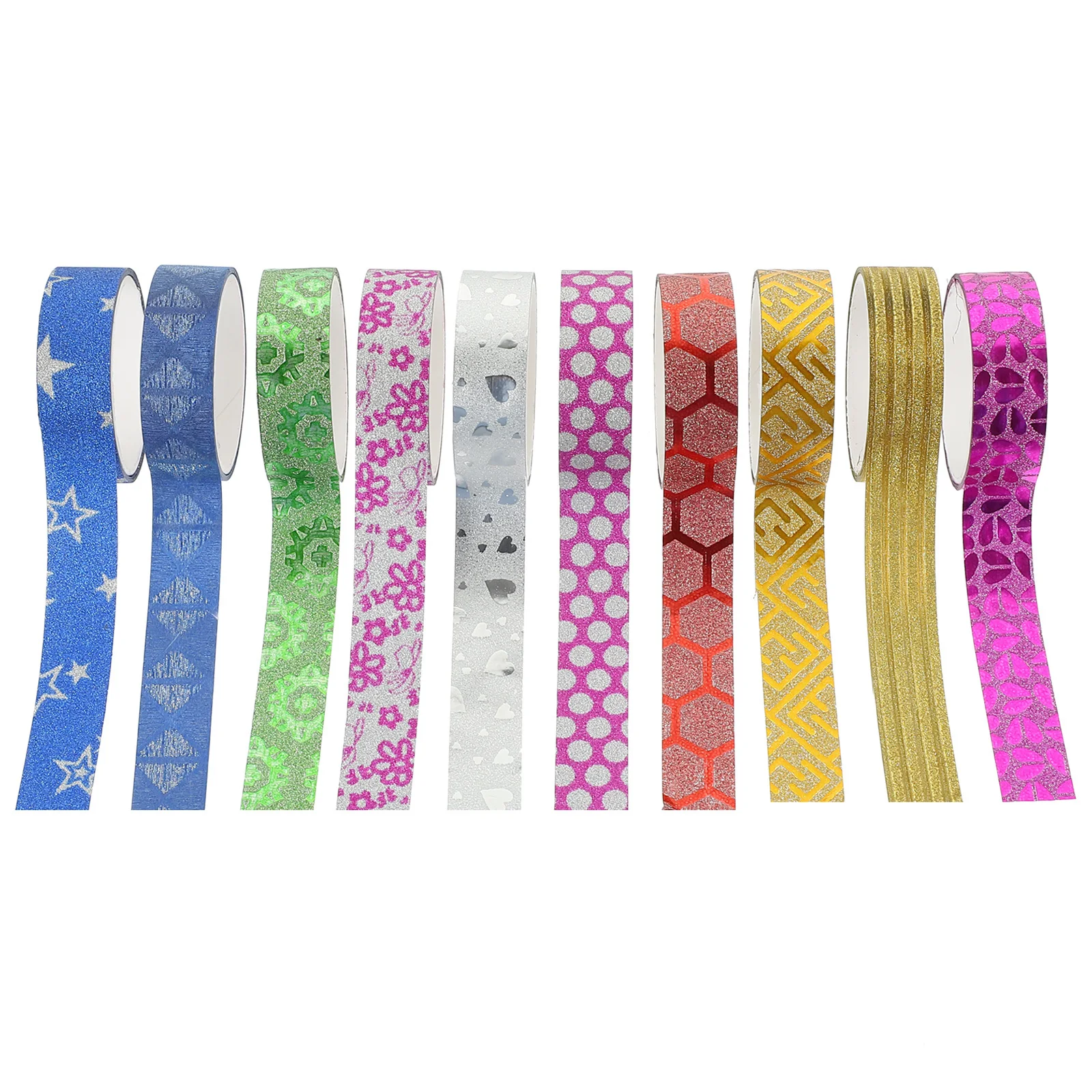 100 لفة فلاش وشريط ورقي ملون ذاتي اللصق لتقوم بها بنفسك مجموعة أشرطة اشي لمشاريع ألبوم المجلات الحرفية الزخرفية #5